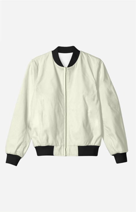 Beige Bomber Jacket